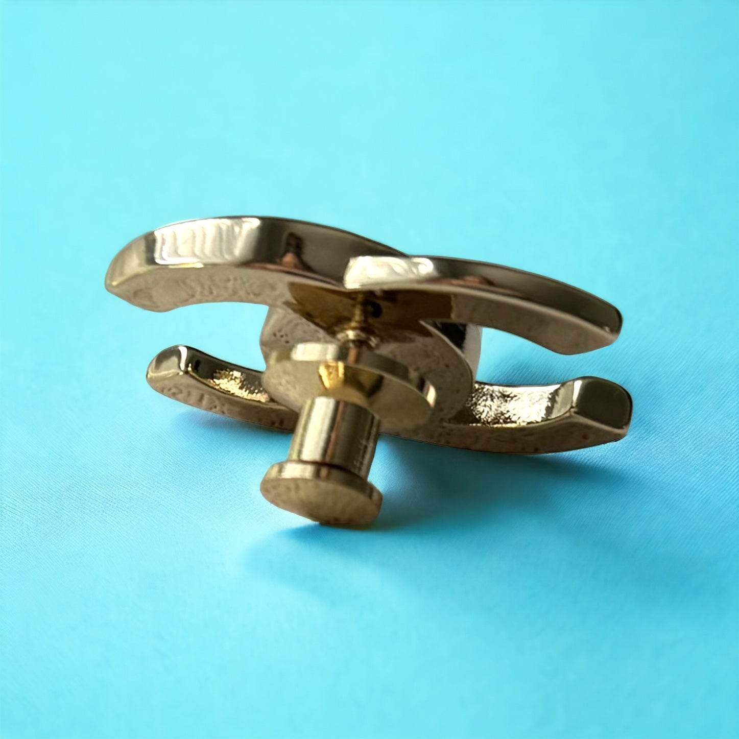 Authentic Chanel Strass CC Lock Style Brooch Pin 22 Pre-Owned - My Mama Found What 
