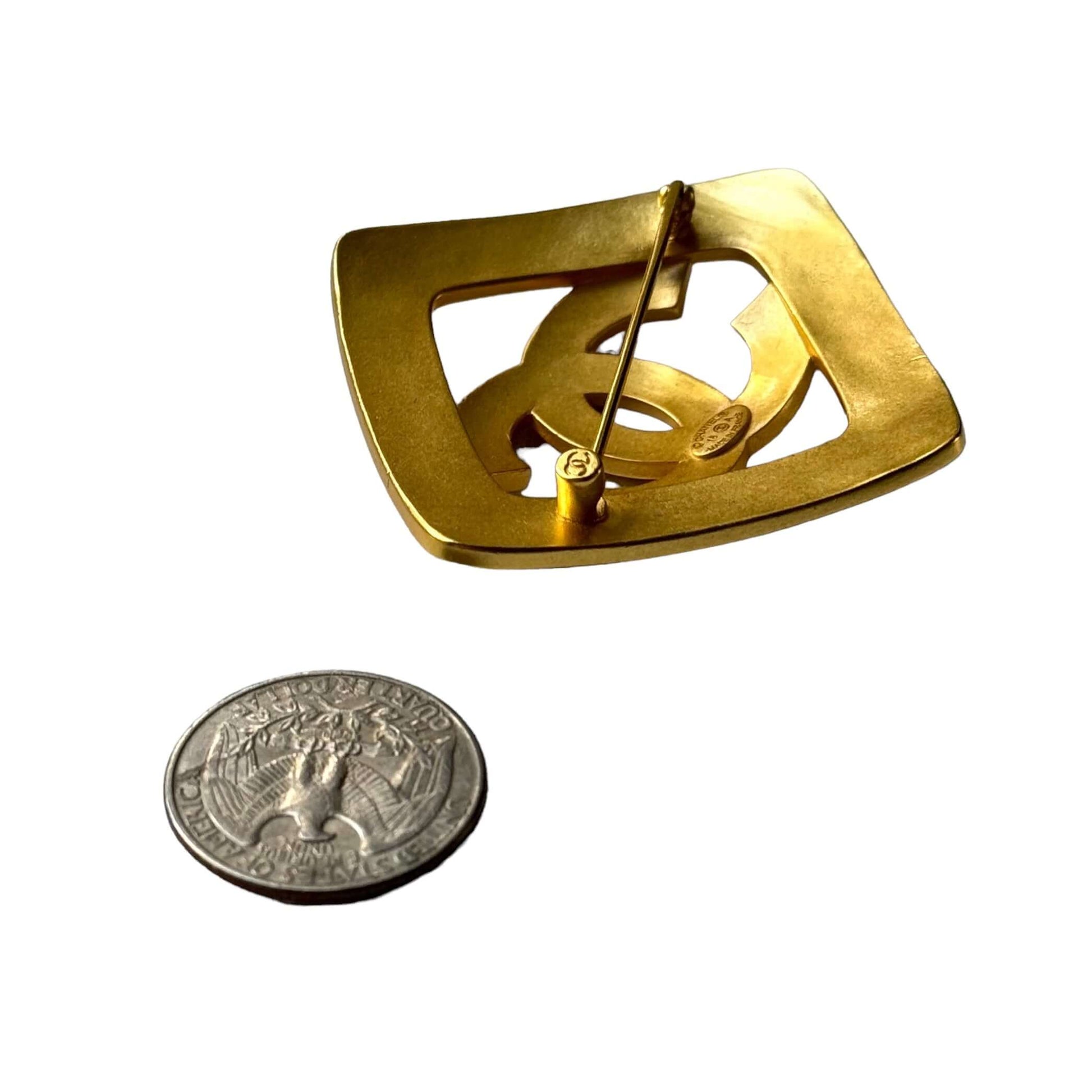 Pre-Owned Authentic Chanel Gold CC Cut Out Brooch - My Mama Found What  
