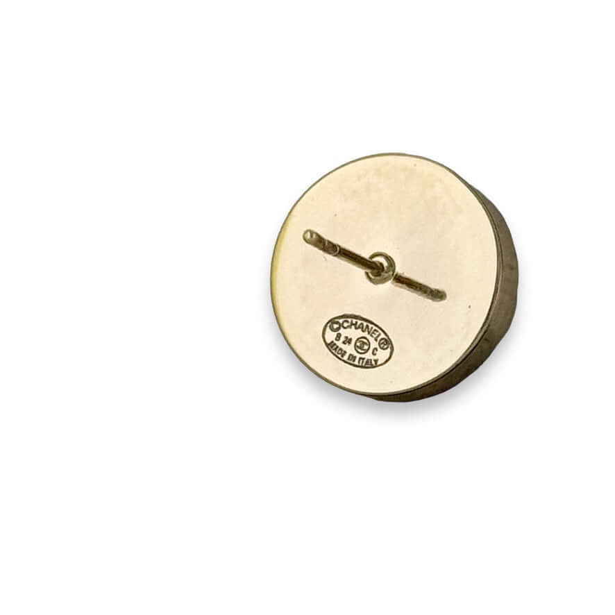 Pre-Owned Authentic Chanel Gold CC Round Red Earrings - My Mama Found What  