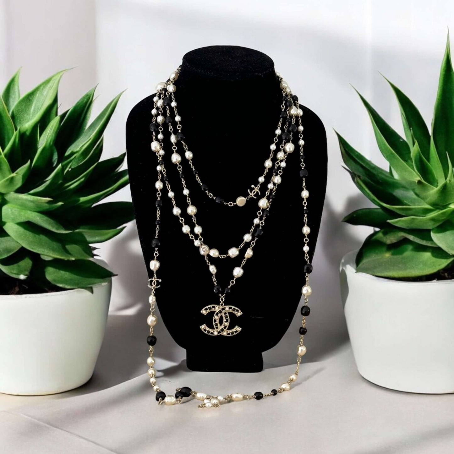 Pre-Owned Chanel CC Multi Strand Wire Link Necklace Authentic - My Mama Found What   My Mama Found What 