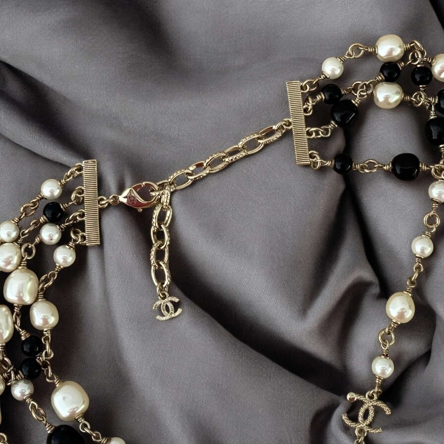 Pre-Owned Chanel CC Multi Strand Wire Link Necklace Authentic - My Mama Found What   My Mama Found What 