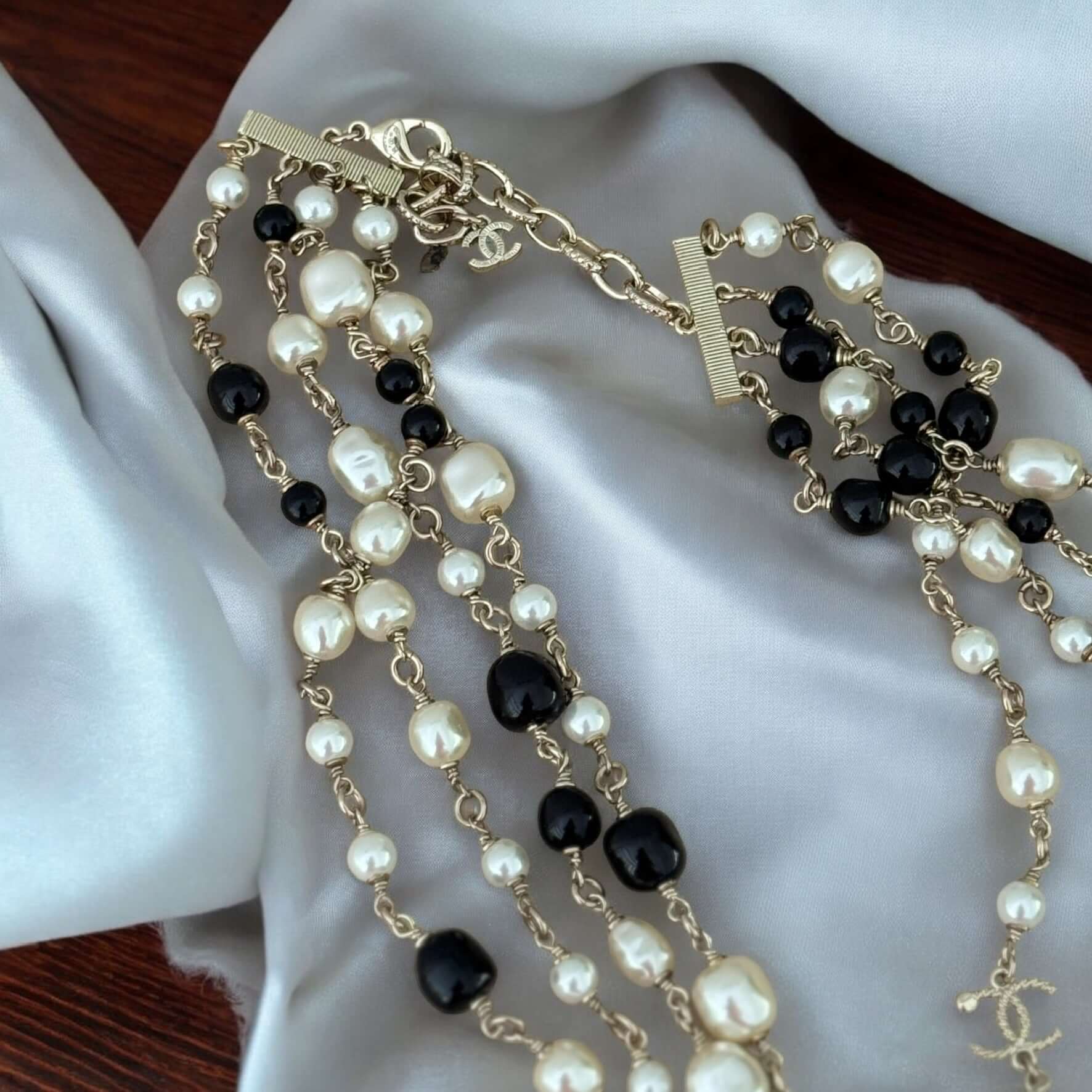 Pre-Owned Chanel CC Multi Strand Wire Link Necklace Authentic - My Mama Found What  