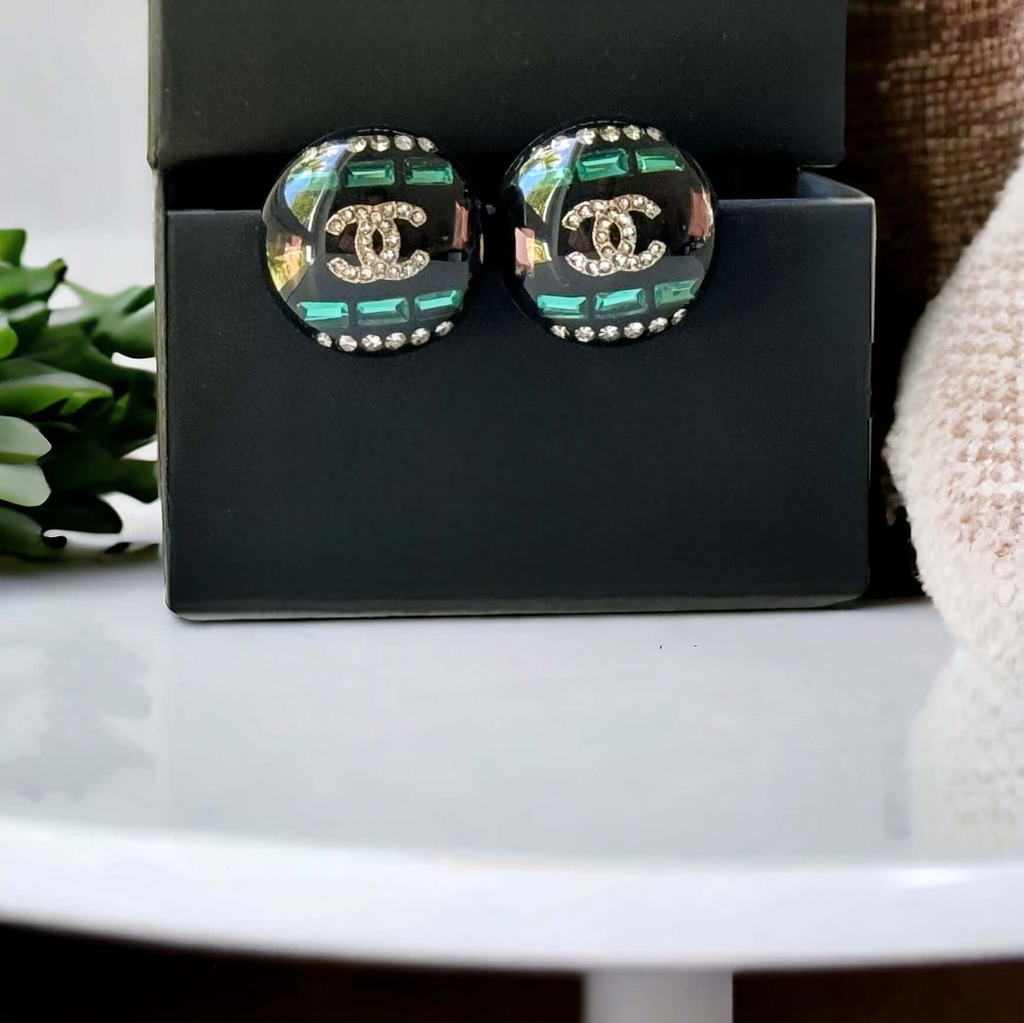 Chanel Colorful Lucite Crystal Double C RAREBe the ultimate rockstar with these Chanel Colorful Lucite Crystal Double C earrings. The rare design features a crystal-encrusted double C center, surrounded by colorful accents. A must-have for any fashion lov My Mama Found What 