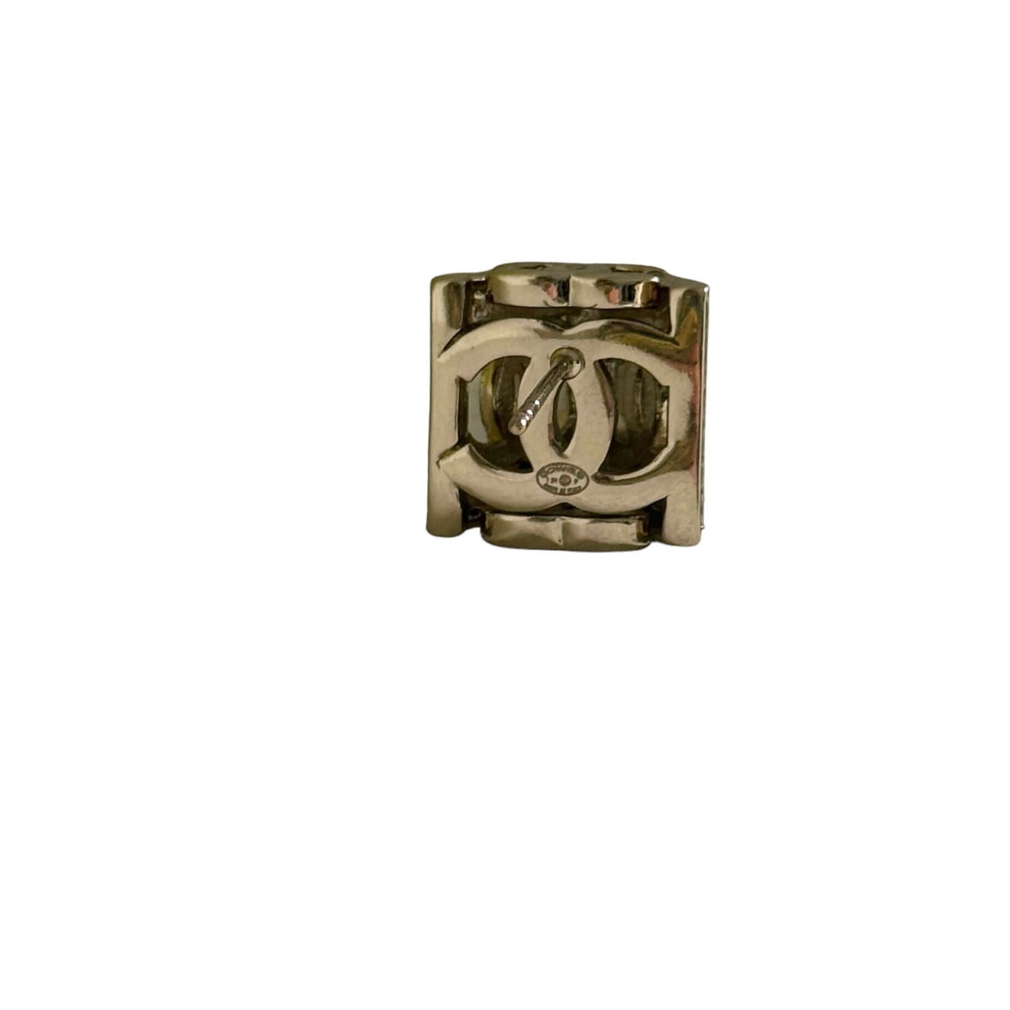 Pre-Owned Chanel Gold CC Cut Out Earrings w/ crystals - My Mama Found What   My Mama Found What 
