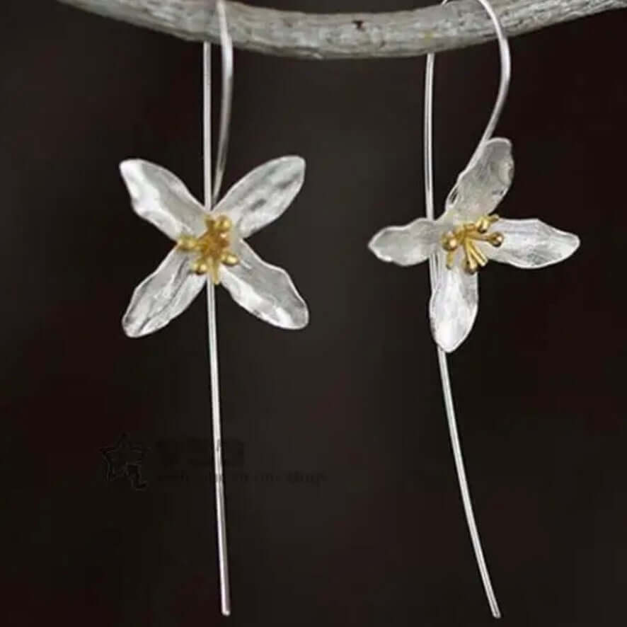 Sterling Silver Hand Crafted Floral Earrings Delicate - My Mama Found What  
