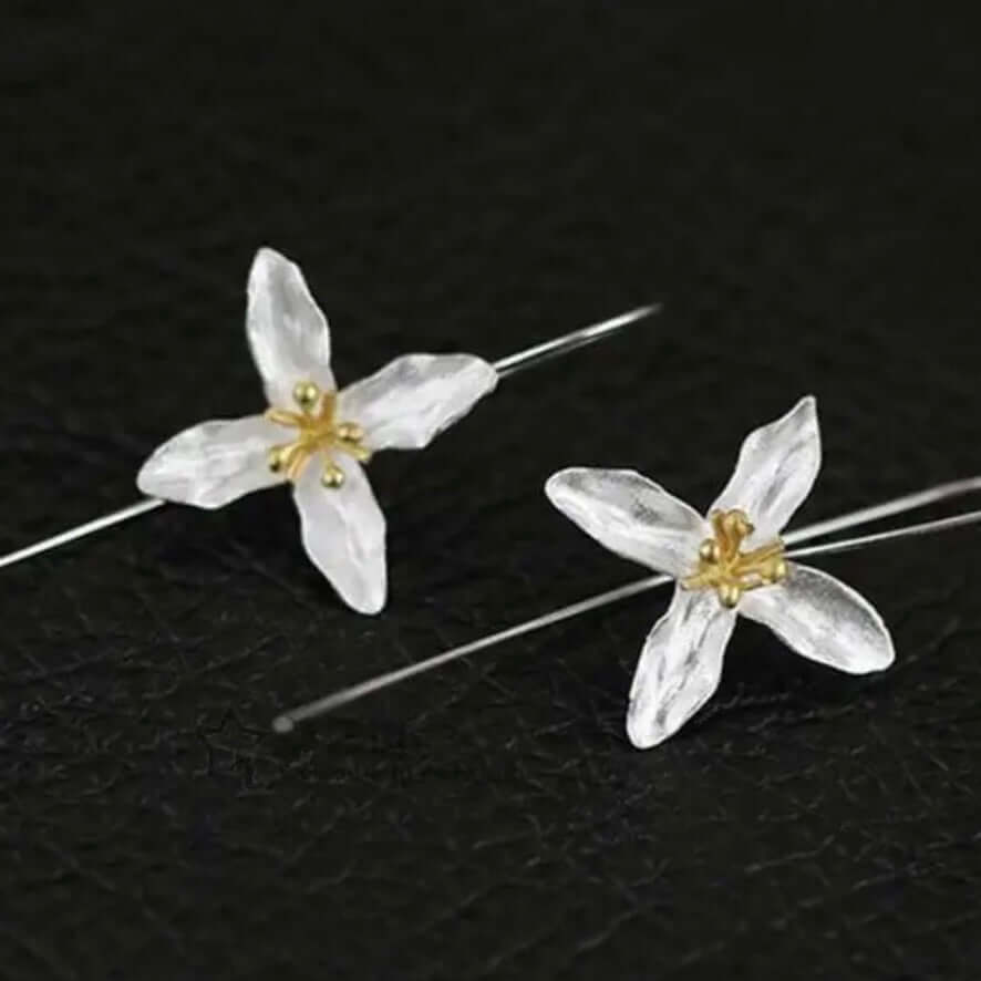 Sterling Silver Hand Crafted Floral Earrings Delicate - My Mama Found What  