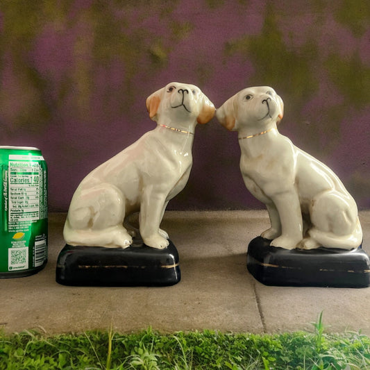 Untitled Apr15_12:33Classic with lots of warmth and charm ! These vintage Hand-painted Porcelain Dog Bookends are the perfect set for your eclectic styled home . These have some signs of age to them which adds even more character to any shelf in your home My Mama Found What 